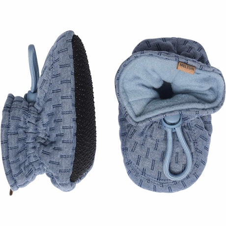 MELTON Tekstil Futter Structure Blue Denim