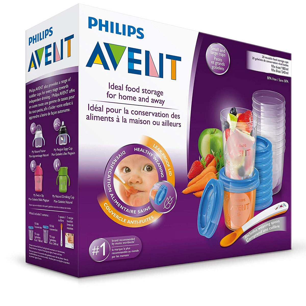 Philips Avent-kopper til opbevaring af mad