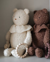 Smallstuff Aktivitetsbamse, bouclé merino uld, off white