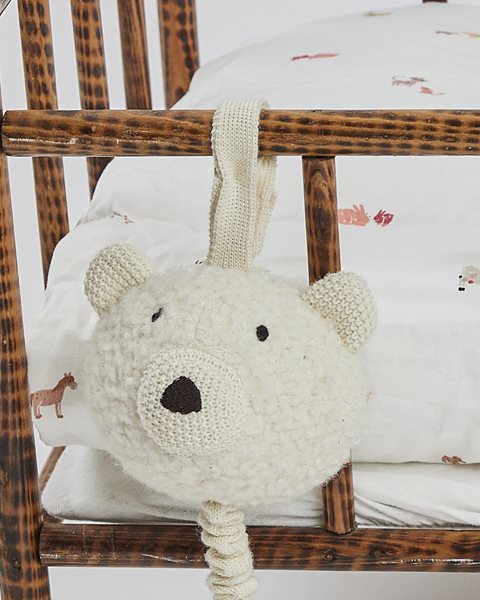 Smallstuff Musik uro bamse, uld bouclé,  off. white