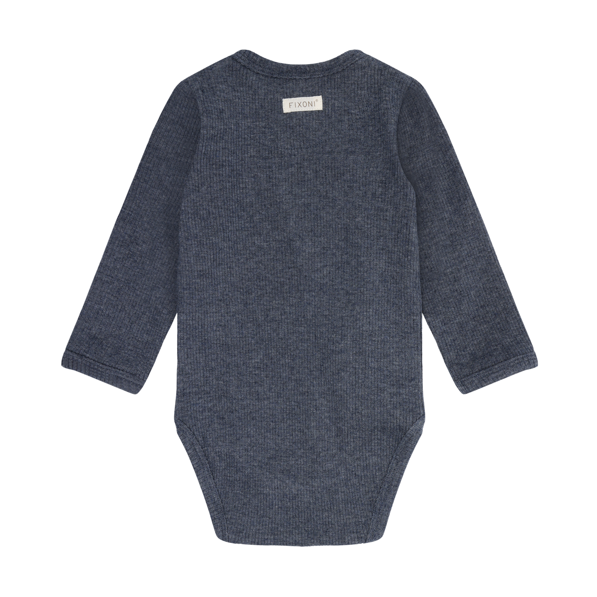 Wrap Body LS Melange Rib - Vintage Indigo Melange