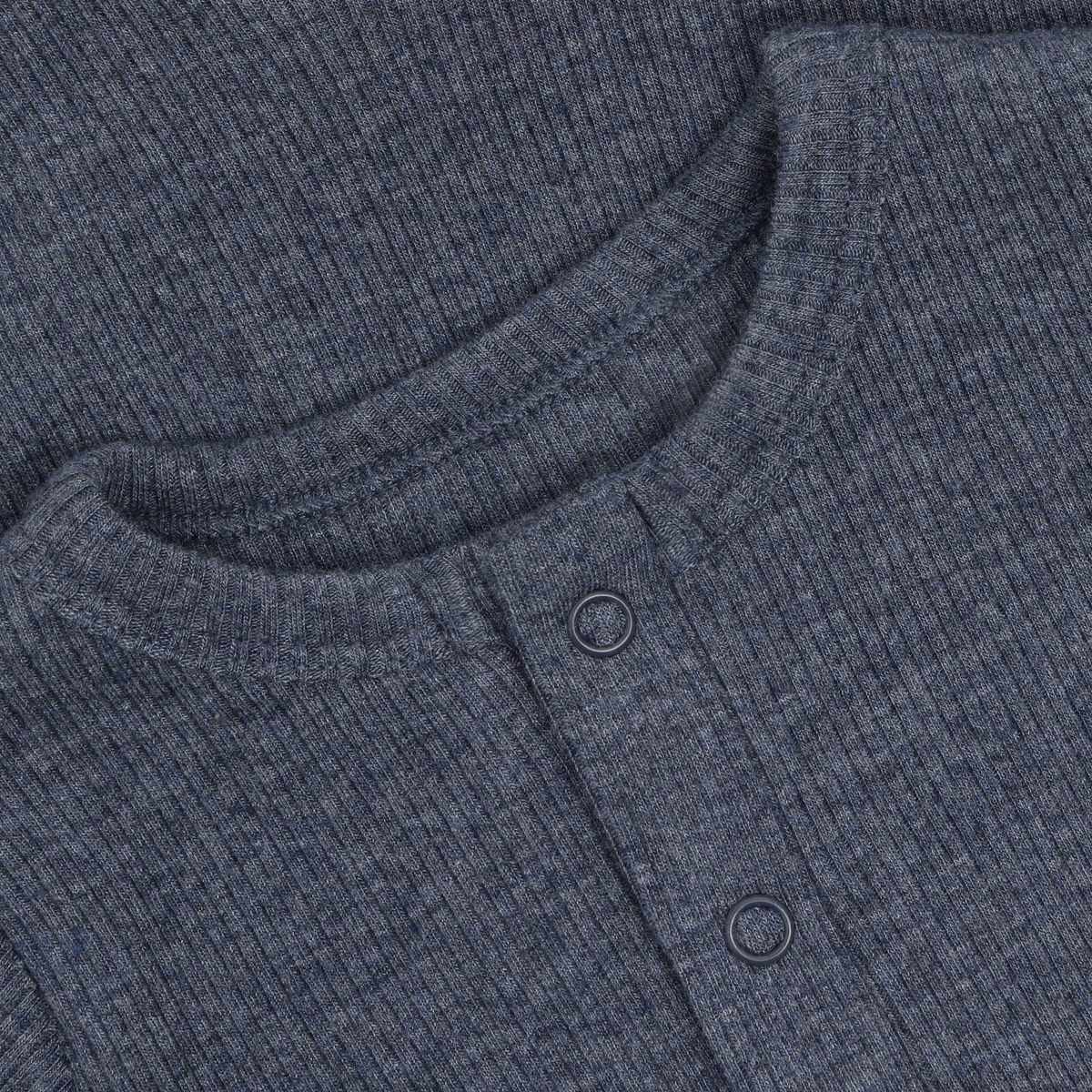 Romper LS Melange Rib - Vintage Indigo Melange