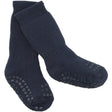 Gobabygo Navy Blue Non-Slip Strømper Organic Terry Bomuld