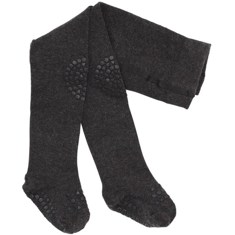 Gobabygo Dark Grey Melange Crawling Strømpebukser Organic Bomuld