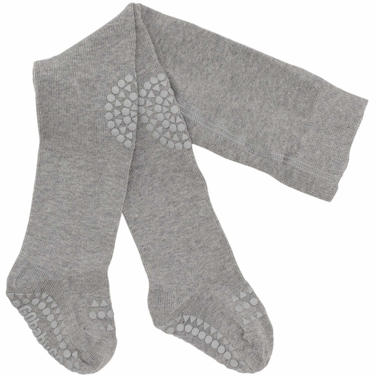 Gobabygo Grey Melange Crawling Strømpebukser Organic Bomuld