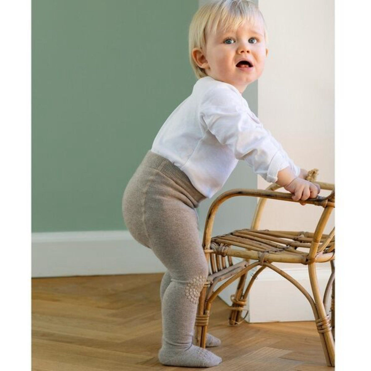 Gobabygo Sand Crawling Strømpebukser Organic Bomuld
