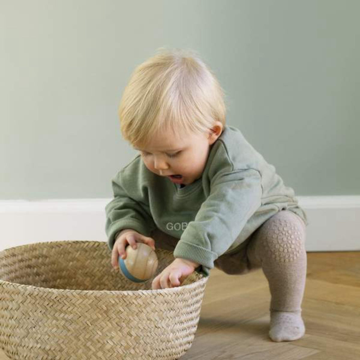 Gobabygo Sand Crawling Strømpebukser Organic Bomuld
