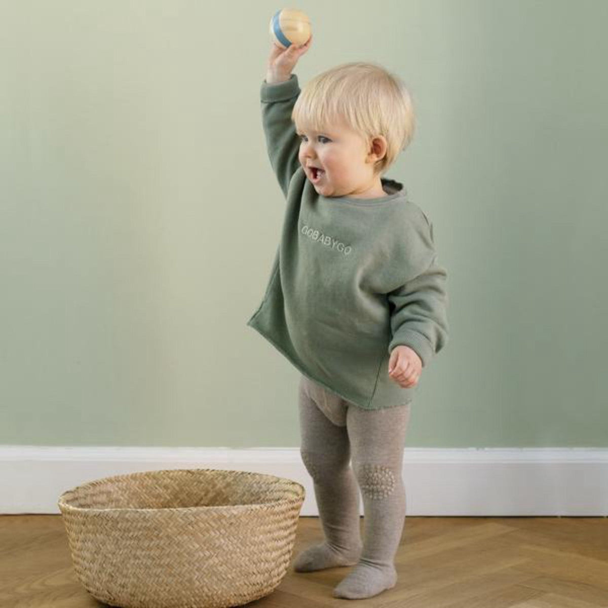 Gobabygo Sand Crawling Strømpebukser Organic Bomuld
