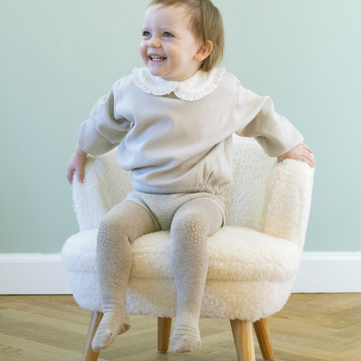 Gobabygo Sand Crawling Strømpebukser Merino Uld