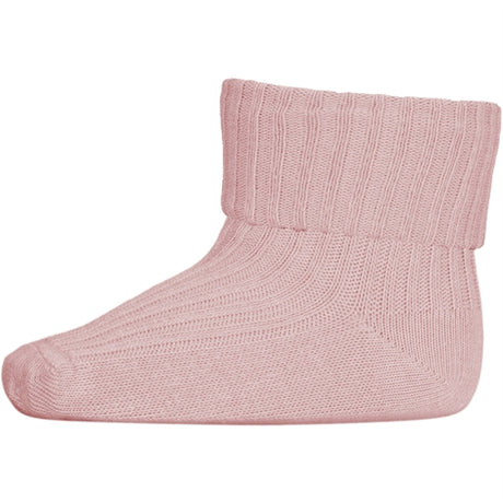 MP Danmark 533 Bomuld Rib Baby Strømper 4150 Silver Pink