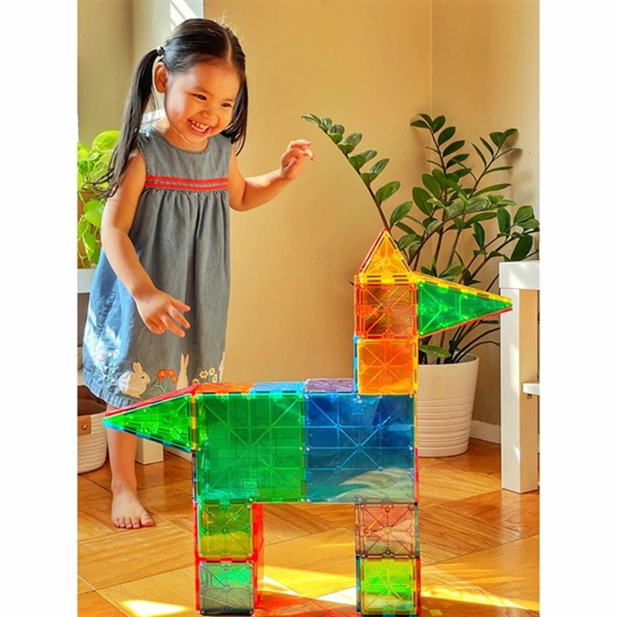 Magna-Tiles® Clear Colors - Magnetsæt 100 Dele