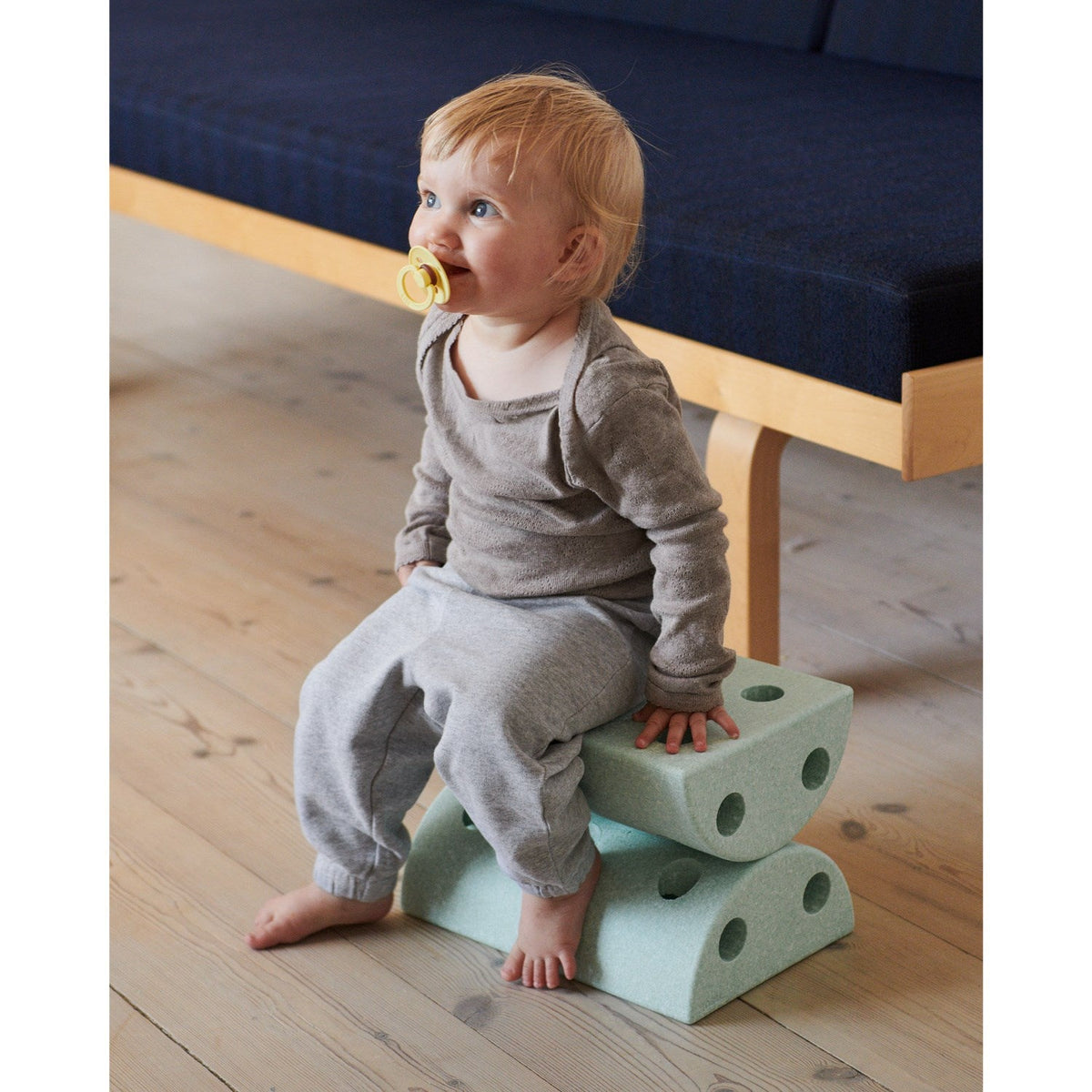 MODU Børneskammel Ocean Mint / Forest Green