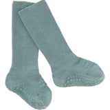 Gobabygo Dusty Blue Non-Slip Strømper Bambus