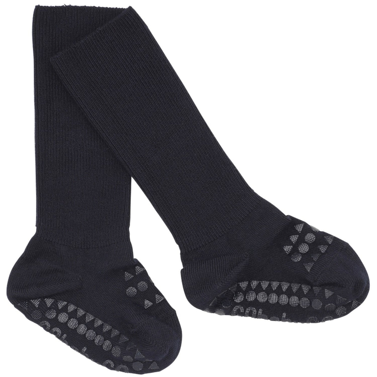 Gobabygo Dark Blue Non-Slip Strømper Bambus