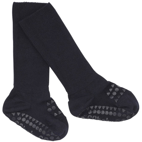 Gobabygo Dark Blue Non-Slip Strømper Bambus