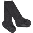 Gobabygo Dark Grey Melange Non-Slip Strømper Bambus