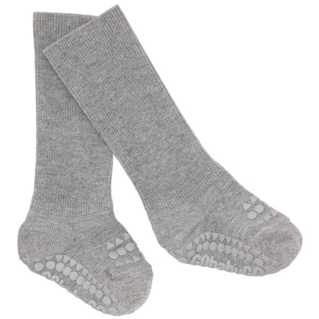 Gobabygo Grey Melange Non-Slip Strømper Bambus