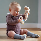 Gobabygo Grey Melange Non-Slip Strømper Bambus