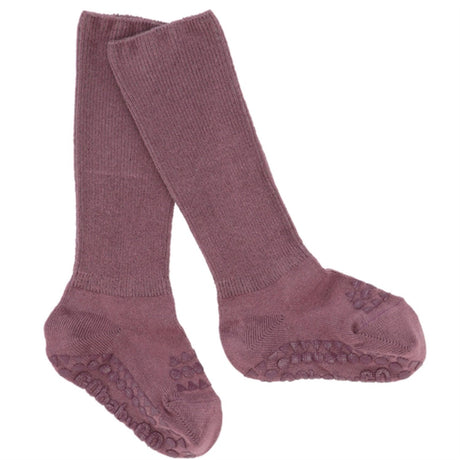 Gobabygo Misty Plum Non-Slip Strømper Bambus
