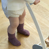 Gobabygo Misty Plum Non-Slip Strømper Bambus