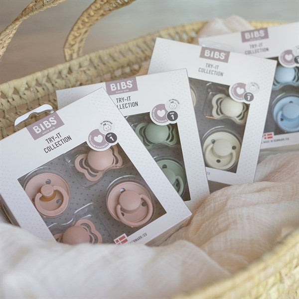 Bibs Try-it Collection Silikone/Naturgummi Sutter 4-pak Sage