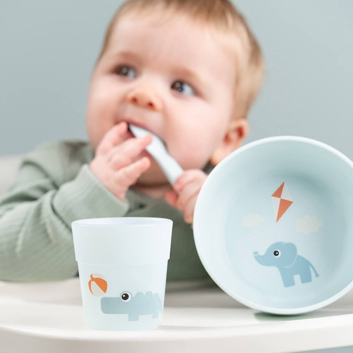 DonebyDeer Foodie Første Spisesæt Playground Blå