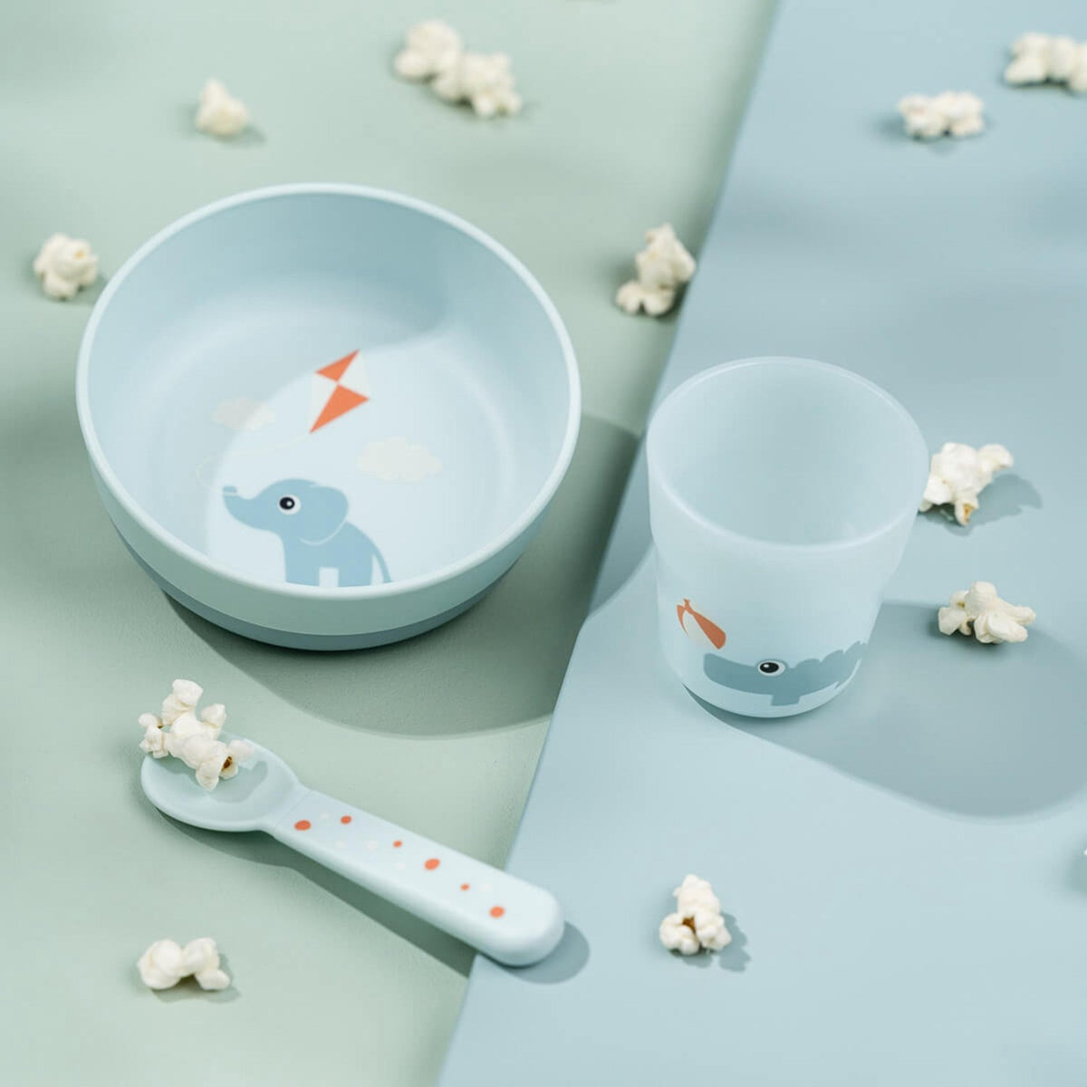 DonebyDeer Foodie Første Spisesæt Playground Blå