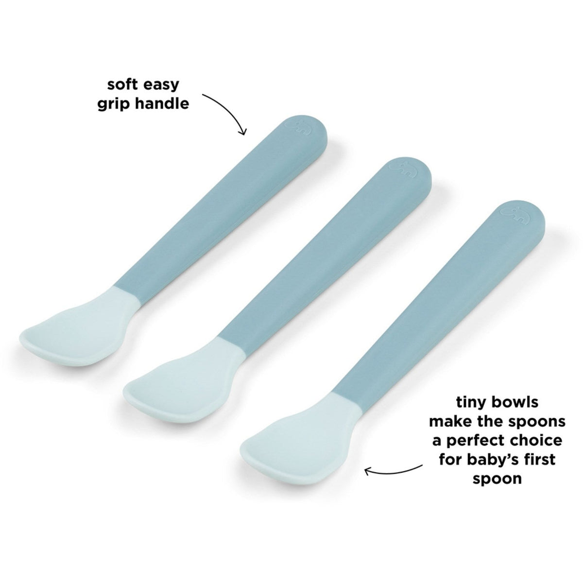 DonebyDeer Foodie Easy-Grip Babyske 3-Pak Blå