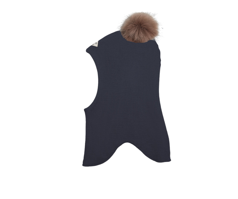 Racing Kids Uld Rund Elefanthue m/kvast Navy