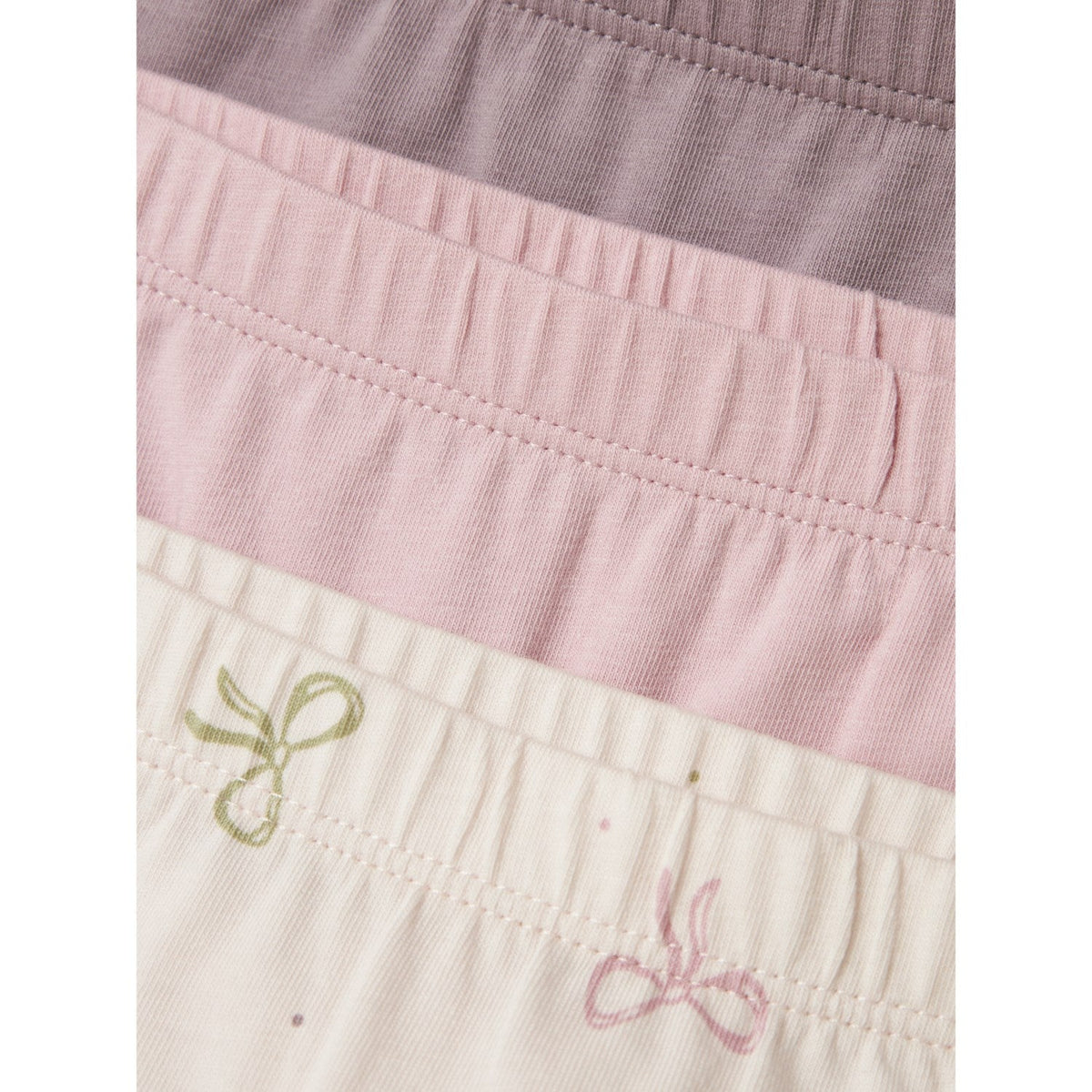 Name It Barely Pink Tights 3-pak Barely Pink Bow Noos