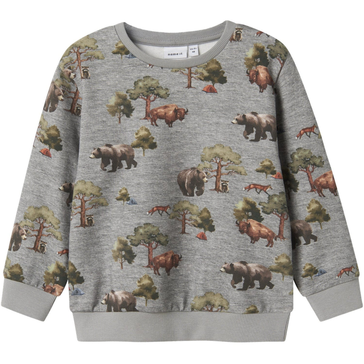 Name It Grey Melange Nmmolin Ls Nreg Sweat Bru Box