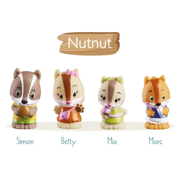 Timber Tots Nutnut Familien - Sæt af 4