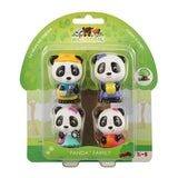 Timber Tots Panda Famile - Sæt af 4