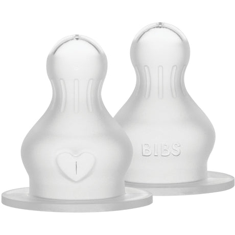 Bibs Sutteflaske Nipple Rund Silikone 2-pak