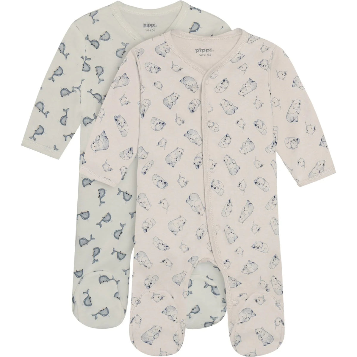Nightsuit w/f -buttons 2-pack - Flint Stone