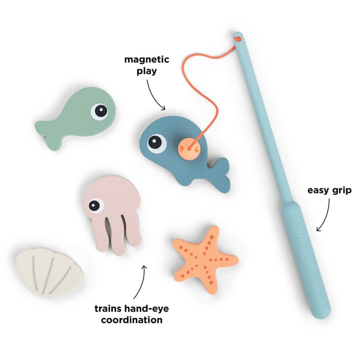 DonebyDeer Farvemix Bade- og fiskelegetøj Sea friends