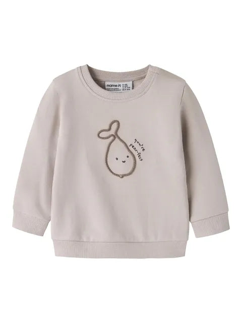 Name It - nbnoperry ls light sweat unb chateau gray "252"