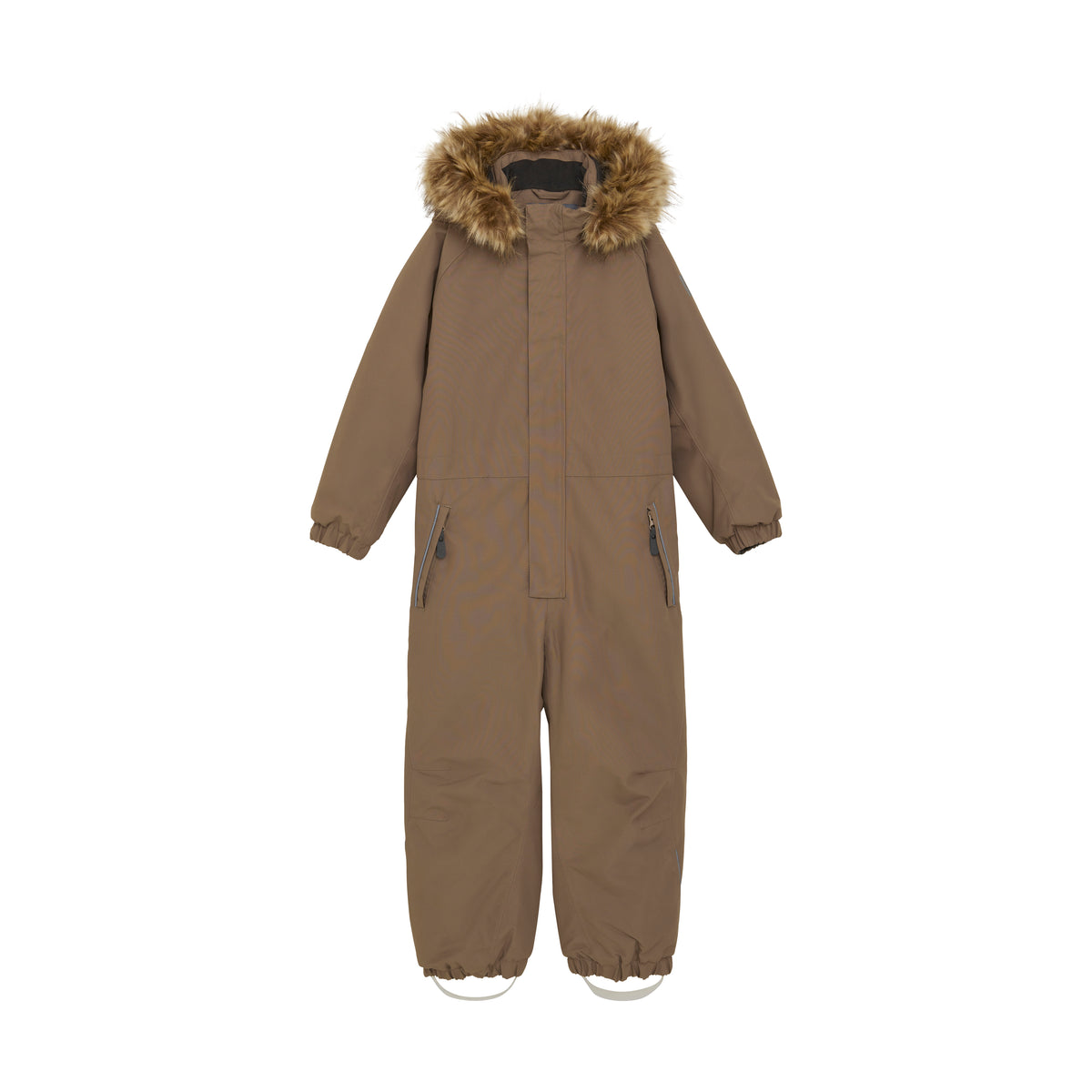 Coverall W. Fake Fur - Fossil