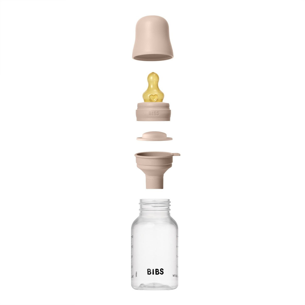 Bibs Blush Baby Flaske Round Latex 1 Pack 150 ml Slow Flow