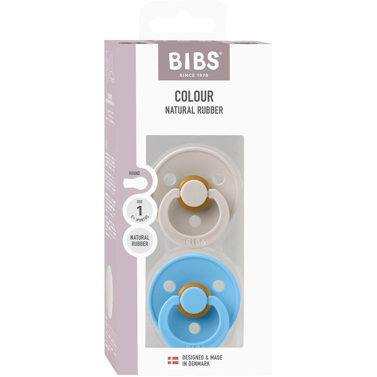 Bibs Mushroom/Breeze Sut Colour 2 Pack Latex