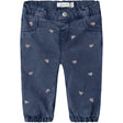 Name It Dark Blue Denim Hearts Emb Nmfrose Shaped R Emb Jeans 5321-Yb