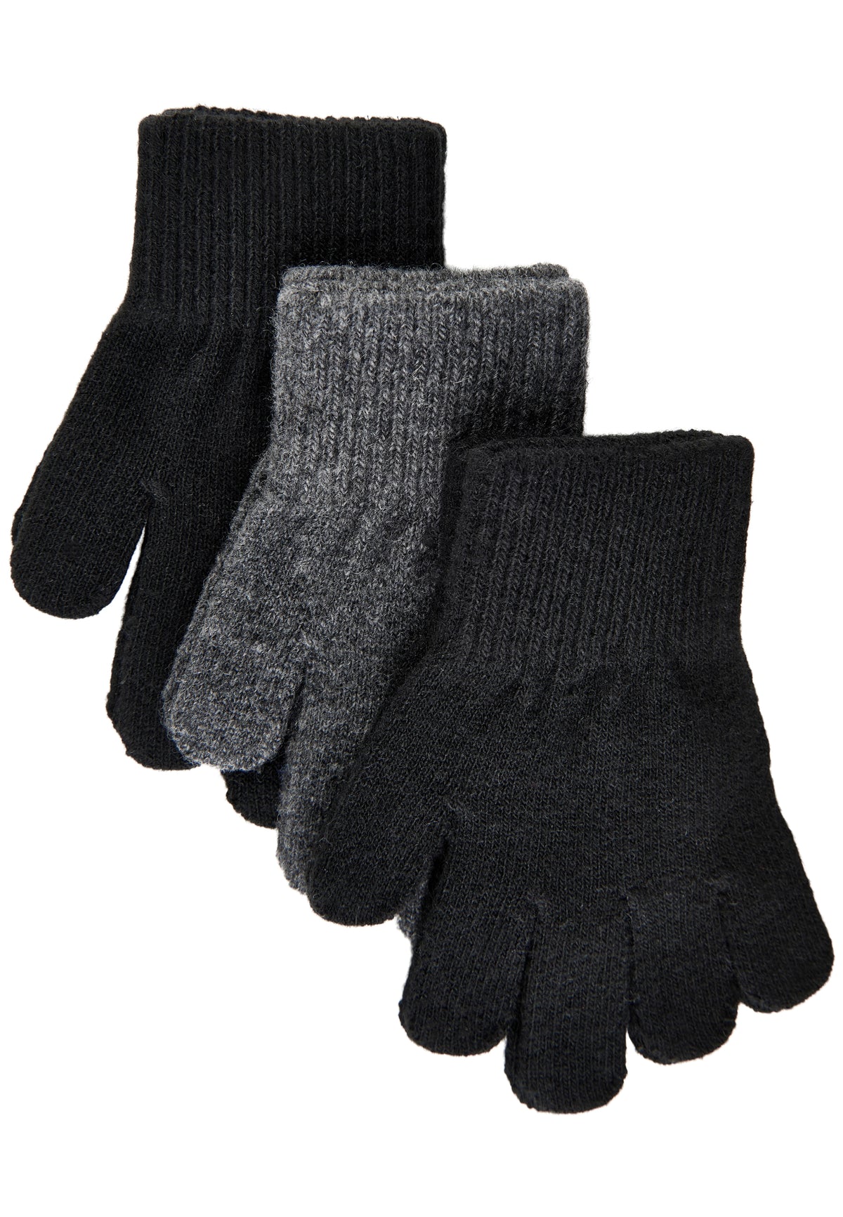 Mikk-Line Blue Nights -Antrazite - Black Handsker 3-Pak