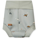 Liewood Valentin Nappy Badebukser Vehicles/Dove Blue