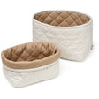 Cam Cam Copenhagen Quiltet Opbevaringskurv 2-pak Classic Stripes Camel