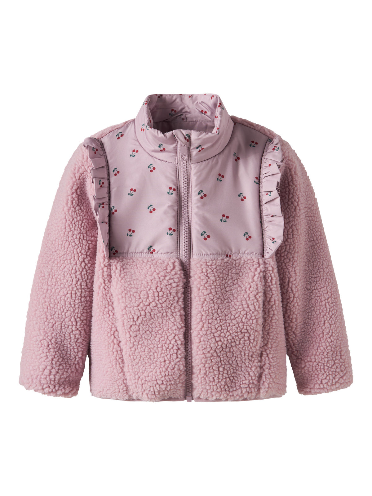 Name it teddyjakke med kirsebær NMFMINNA TEDDY JACKET - Keepsake Lilac