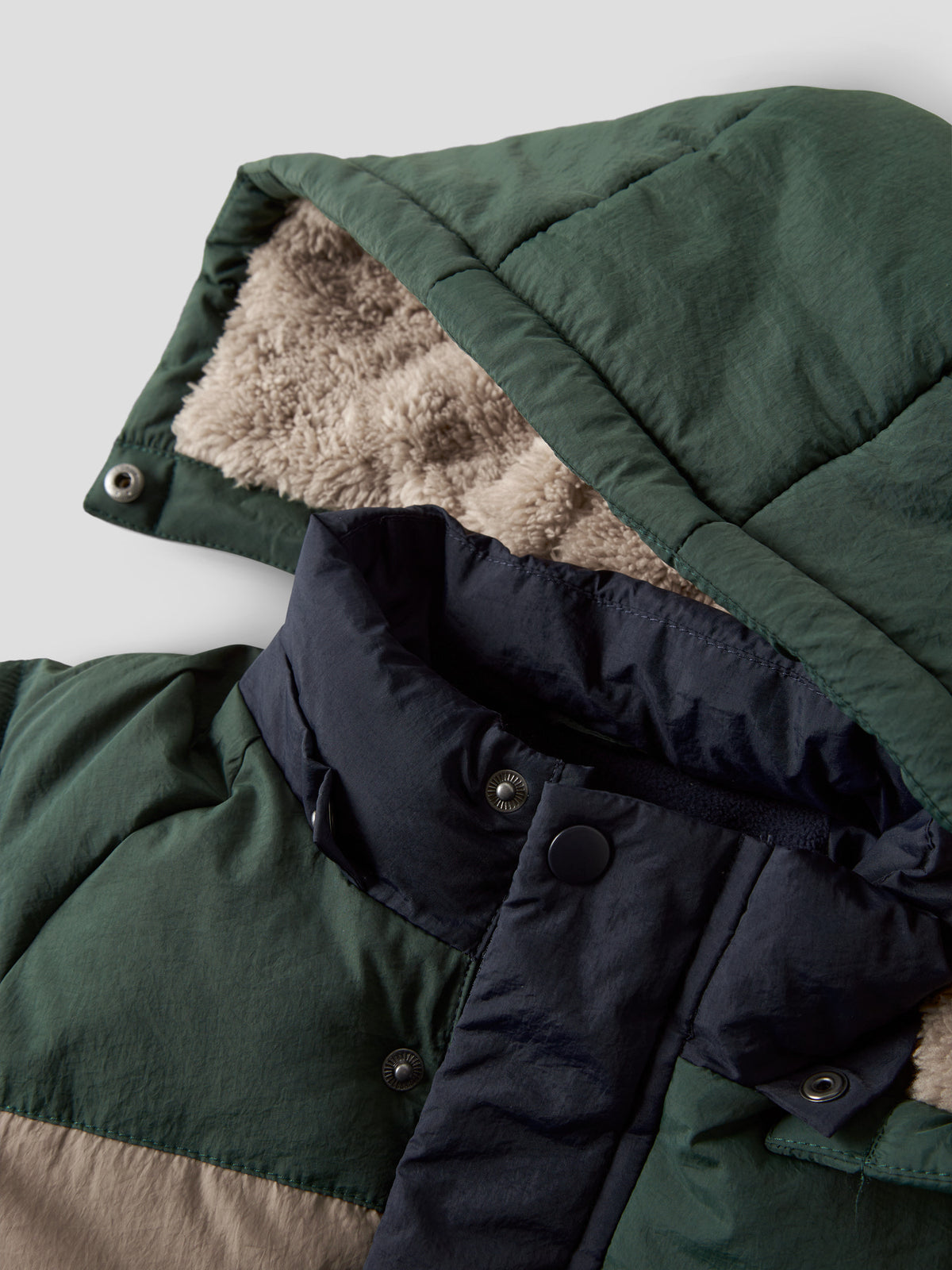 NMMMELBOURNE PUFFER JACKET BLOCK - Navy Blazer