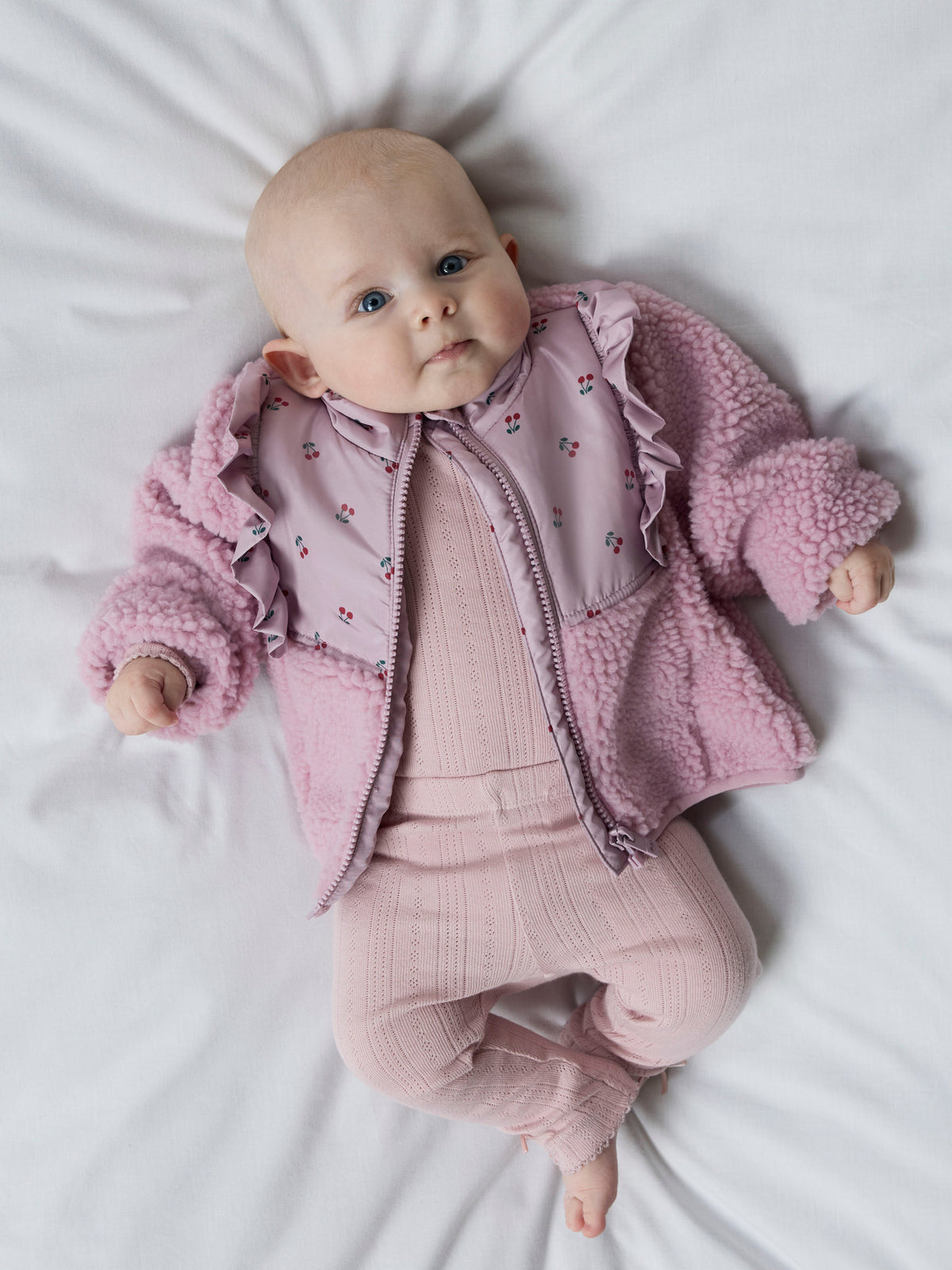 Nameit teddyjakke NBFMINNA SHERPA JACKET - Keepsake Lilac