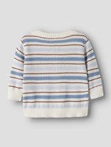 NBMHITO LS KNIT CARD LIL - Coconut Milk DUSTY BLUE "259"