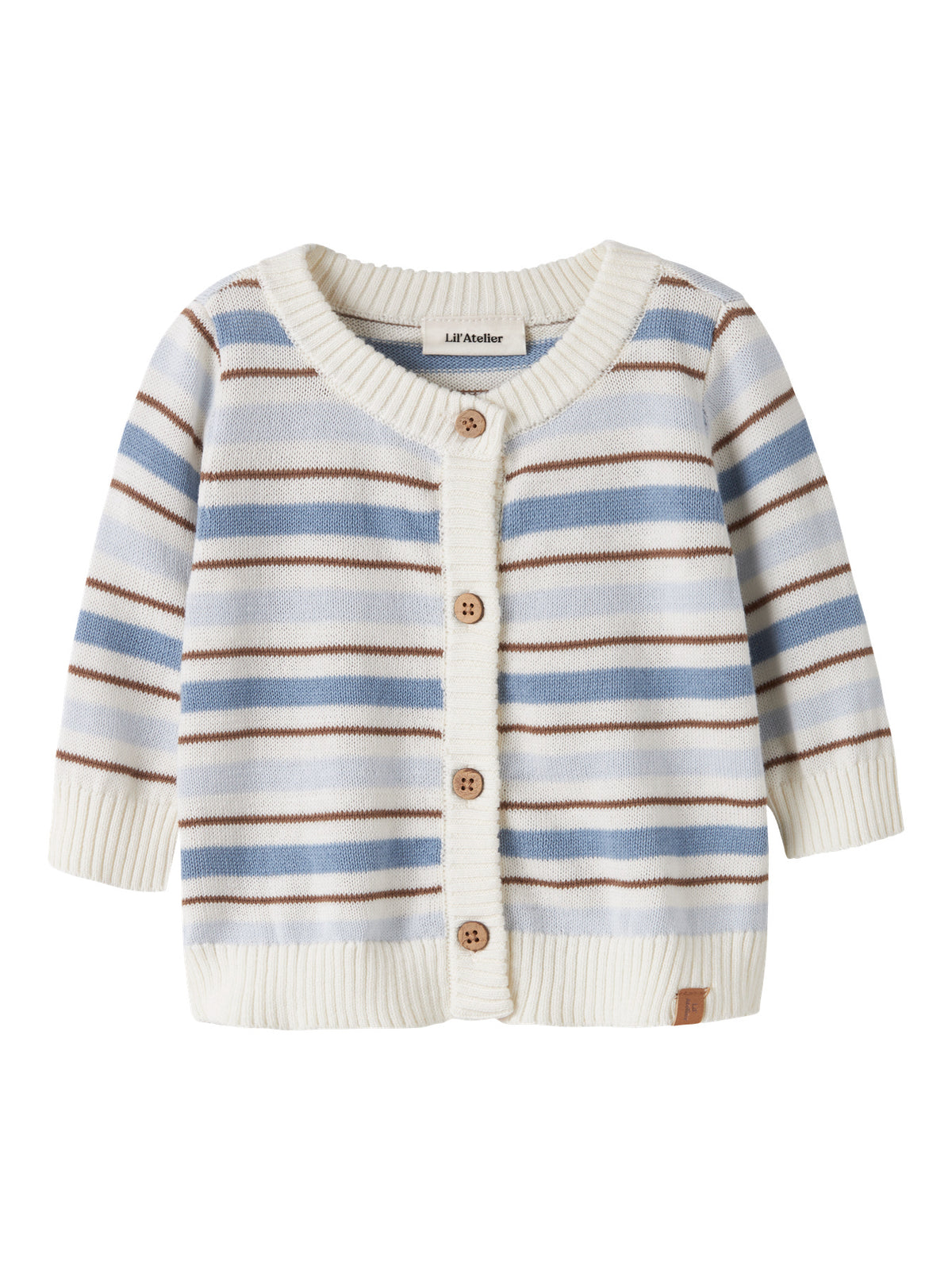 NBMHITO LS KNIT CARD LIL - Coconut Milk DUSTY BLUE "259"
