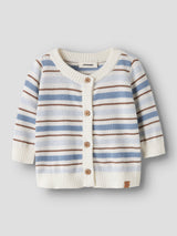 NBMHITO LS KNIT CARD LIL - Coconut Milk DUSTY BLUE "259"